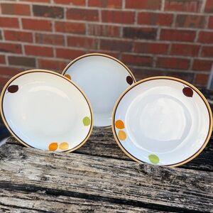 Set of 3 Rachael Ray Little Hoot Dinnerware Collection 10.5” Dinner Plates  E4
